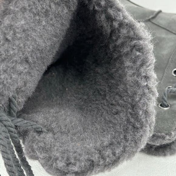 Muk Luks Ziggy Rodeo Winter Boots Genuine Suede Faux Fur Lined Gray Women's 7 - Picture 7 of 10